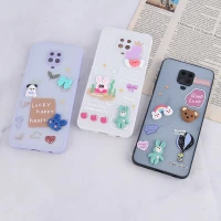 قاب شاینی شیائومی Redmi Note 9S / Note 9 Pro / Note 10 Lite عروسک برجسته محافظ لنزدار