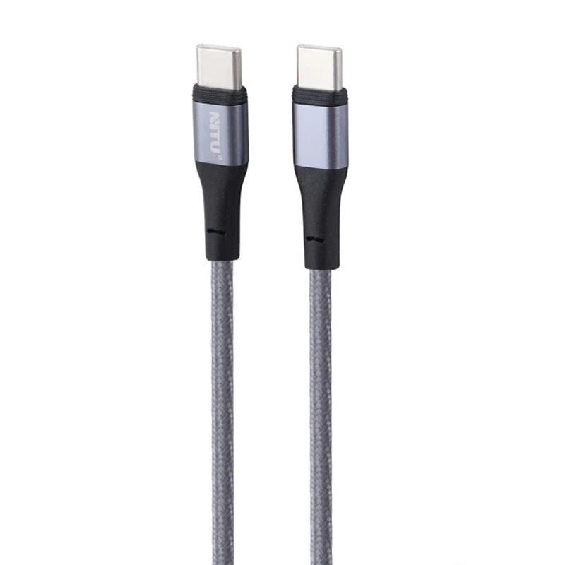 کابل کوتاه فست شارژ Nitu NC37 Type-C to Type-C 60W 30cm
