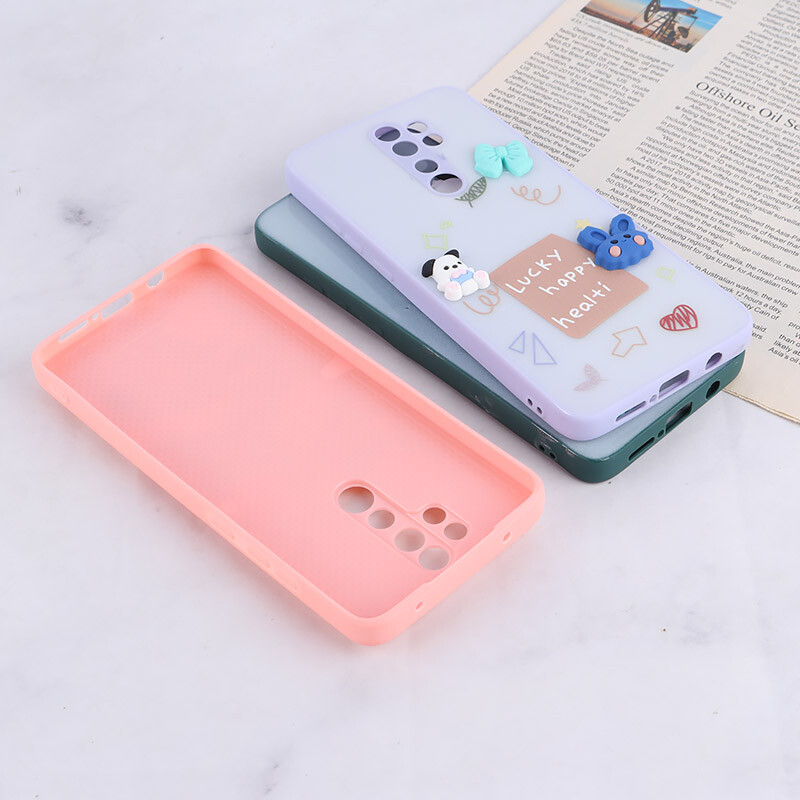 قاب شاینی شیائومی Redmi Note 8 Pro عروسک برجسته محافظ لنزدار