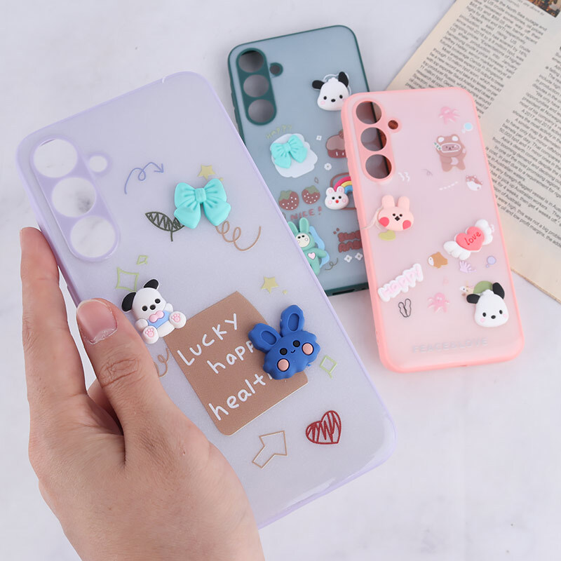 قاب شاینی سامسونگ Galaxy A35 عروسک برجسته محافظ لنزدار