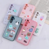 قاب شاینی سامسونگ Galaxy A35 عروسک برجسته محافظ لنزدار