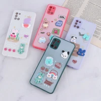 قاب شاینی سامسونگ Galaxy A31 عروسک برجسته محافظ لنزدار