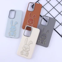قاب چرمی ژله ای Leather سامسونگ Galaxy A56 طرح خرگوش