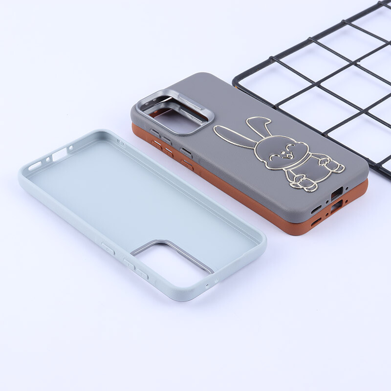 قاب چرمی ژله ای Leather سامسونگ Galaxy A56 طرح خرگوش