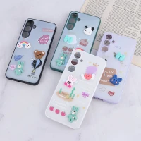 قاب شاینی سامسونگ Galaxy A55 عروسک برجسته محافظ لنزدار