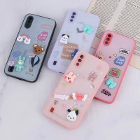 قاب شاینی سامسونگ Galaxy A01 عروسک برجسته محافظ لنزدار