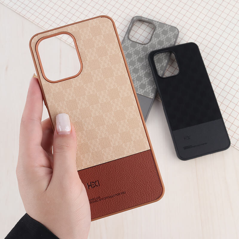 قاب چرمی HDCI شیائومی Redmi 12 دو تکه طرح دار
