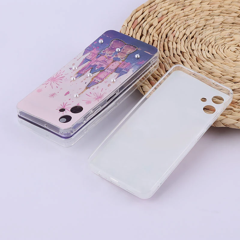 قاب هولوگرامی سامسونگ Galaxy A06 آبرنگی مرواریدی محافظ لنزدار