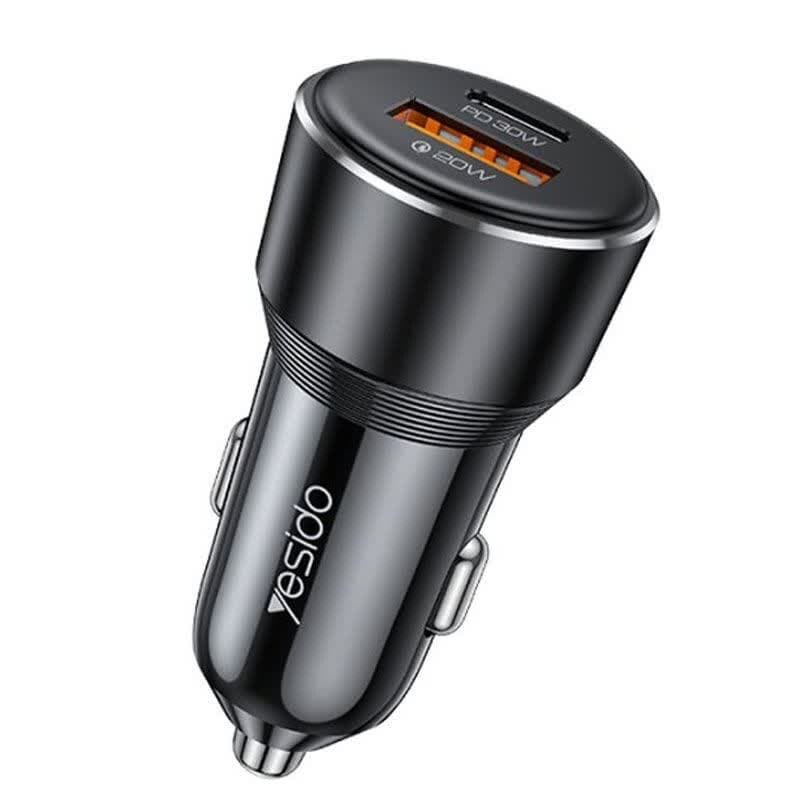 شارژر فندکی فست شارژ Yesido Y64 3A QC PD 30W
