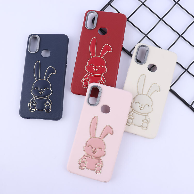 قاب چرمی ژله ای Leather سامسونگ Galaxy A10s طرح خرگوش