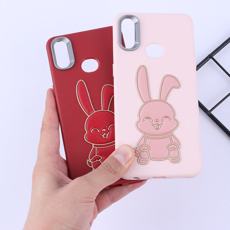 قاب چرمی ژله ای Leather سامسونگ Galaxy A10s طرح خرگوش