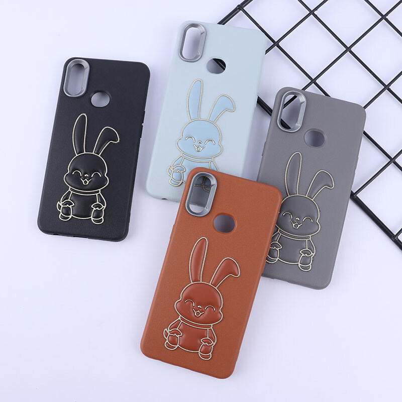 قاب چرمی ژله ای Leather سامسونگ Galaxy A10s طرح خرگوش