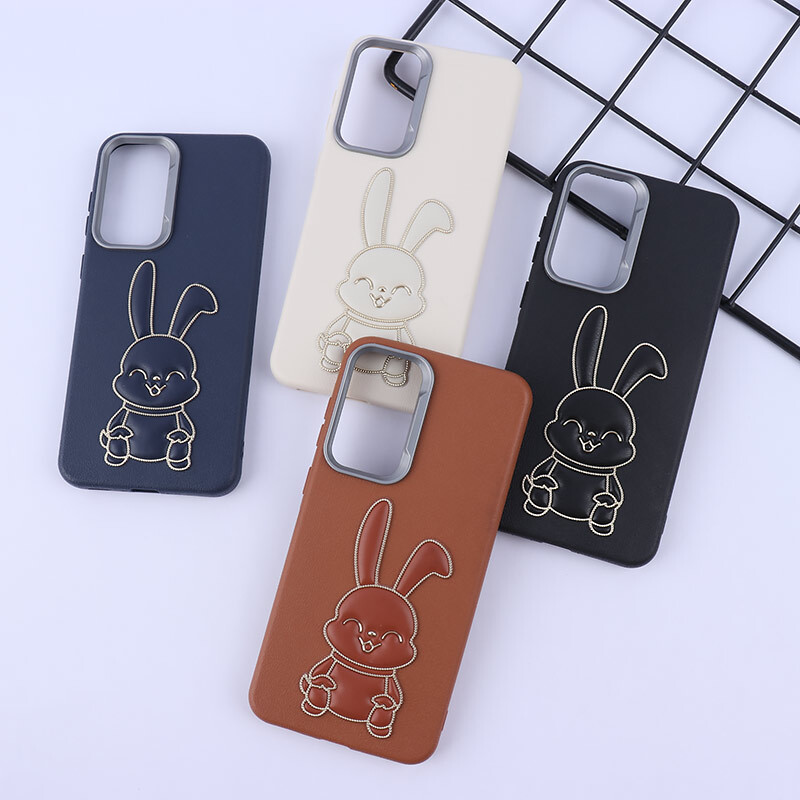 قاب چرمی ژله ای Leather سامسونگ Galaxy A36 طرح خرگوش