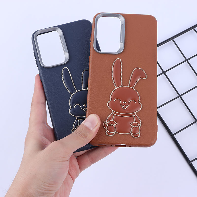 قاب چرمی ژله ای Leather سامسونگ Galaxy A36 طرح خرگوش