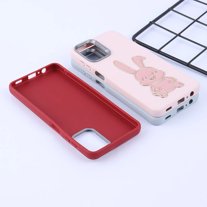 قاب چرمی ژله ای Leather سامسونگ Galaxy A12 / M12 طرح خرگوش