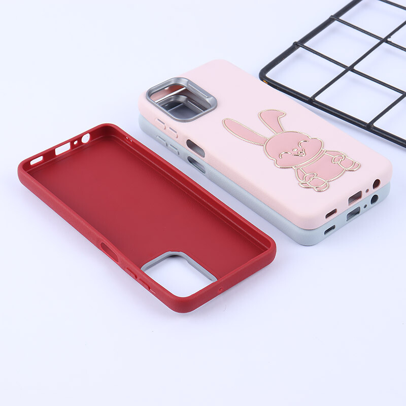قاب چرمی ژله ای Leather سامسونگ Galaxy A12 / M12 طرح خرگوش