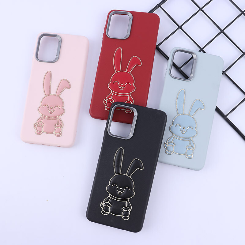 قاب چرمی ژله ای Leather سامسونگ Galaxy A12 / M12 طرح خرگوش