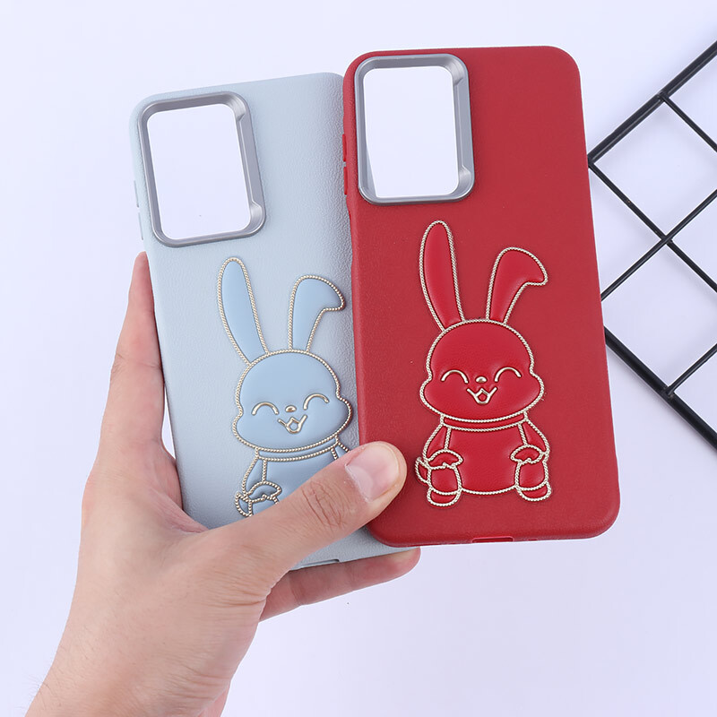 قاب چرمی ژله ای Leather سامسونگ Galaxy A26 طرح خرگوش