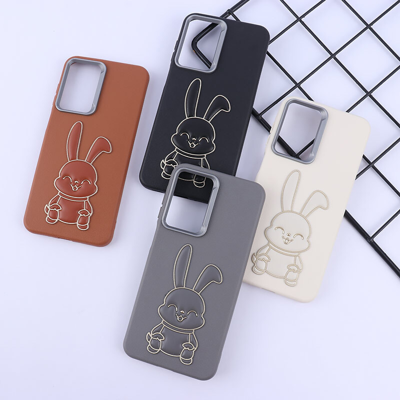 قاب چرمی ژله ای Leather سامسونگ Galaxy A26 طرح خرگوش