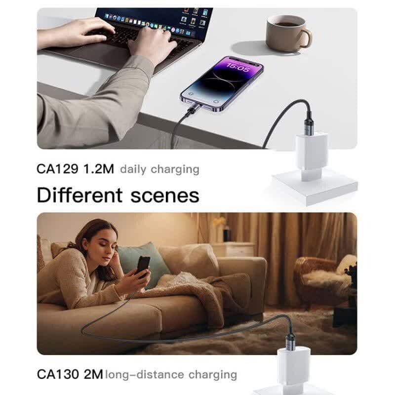 کابل آیفونی فست شارژ Yesido CA130L 2.4A 12W 2m