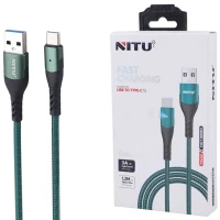 کابل تایپ سی فست شارژ Nitu NC132GN 3A 1.2m