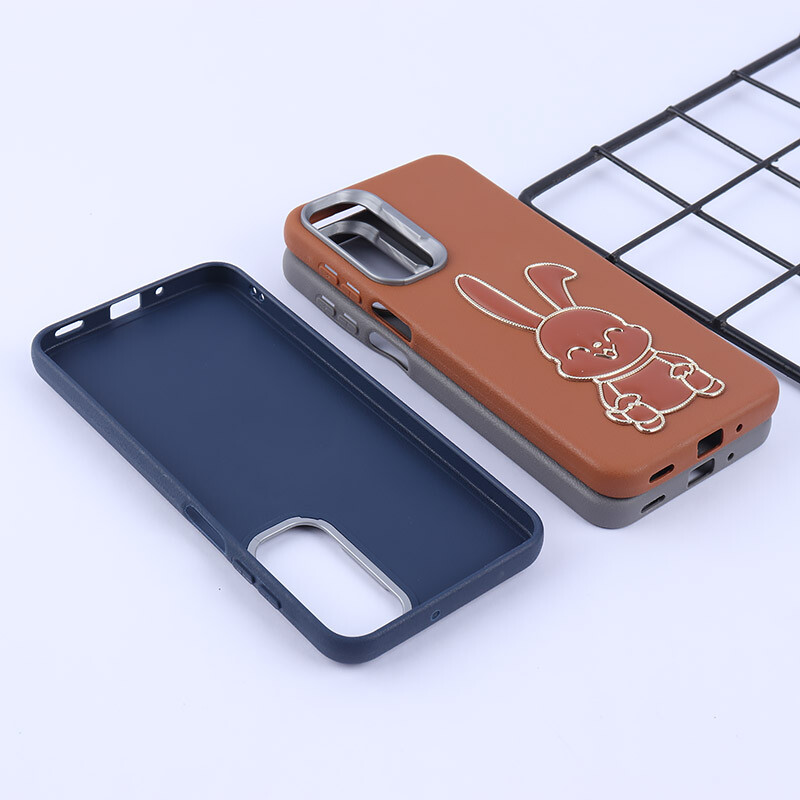 قاب چرمی ژله ای Leather سامسونگ Galaxy A16 4G / A16 5G طرح خرگوش