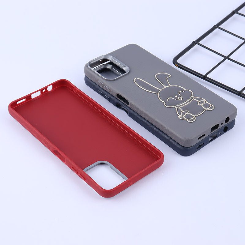 قاب چرمی ژله ای Leather سامسونگ Galaxy A06 طرح خرگوش