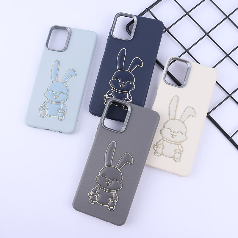 قاب چرمی ژله ای Leather سامسونگ Galaxy A06 طرح خرگوش