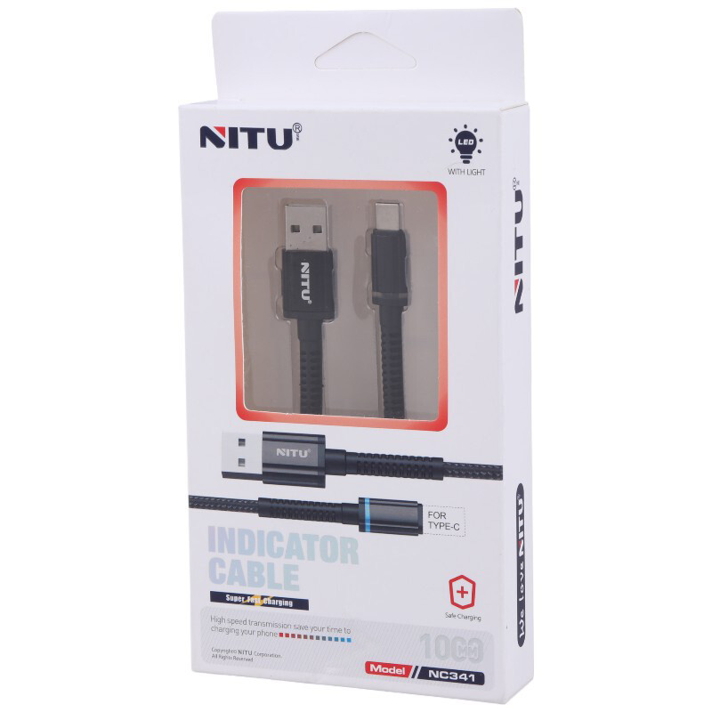 کابل تایپ سی فست شارژ Nitu NC341 1m
