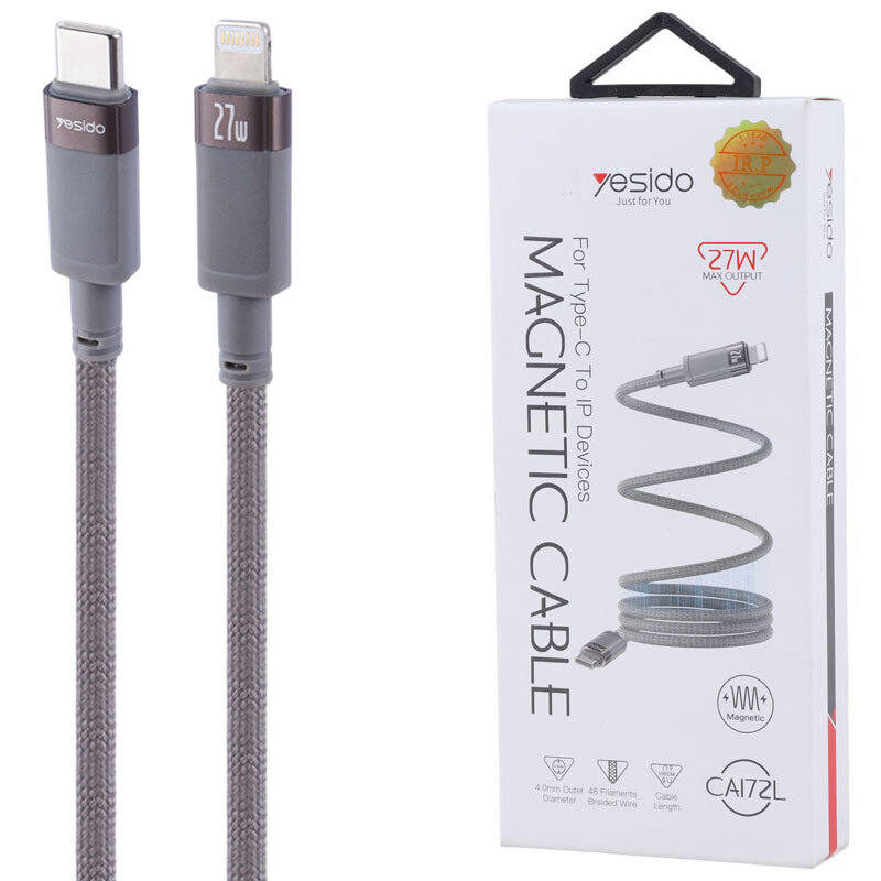 کابل تبدیل فست شارژ Yesido CA172L Type-C To Lightning 27W 1m