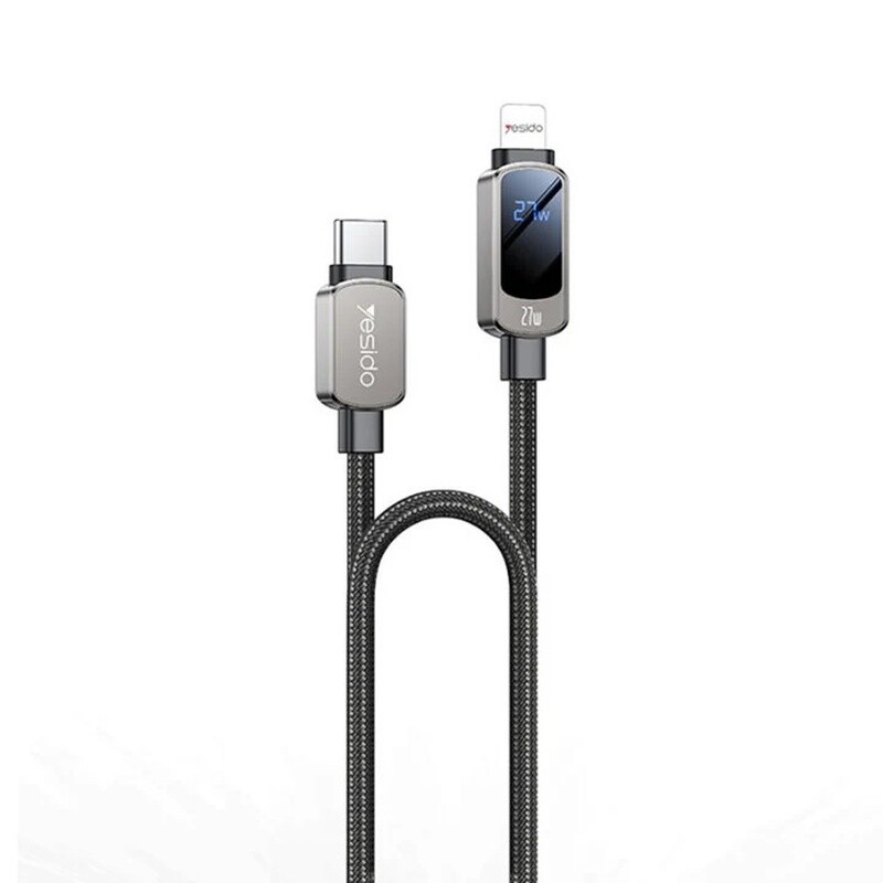 کابل تبدیل فست شارژ Yesido CA180 Type-C To Lightning PD 27W 1.2m