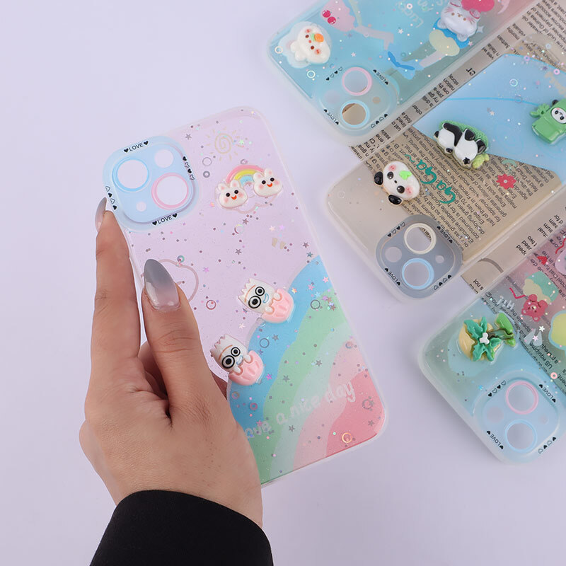 قاب اکلیلی آیفون iPhone 13 طرح Love محافظ لنزدار