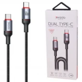 کابل تبدیل فست شارژ Yesido CA183 Type-C To Type-C 3A PD 60W 2m