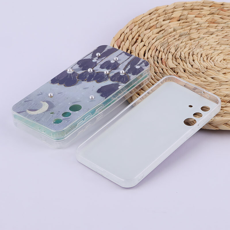قاب هولوگرامی سامسونگ Galaxy A56 آبرنگی مرواریدی محافظ لنزدار