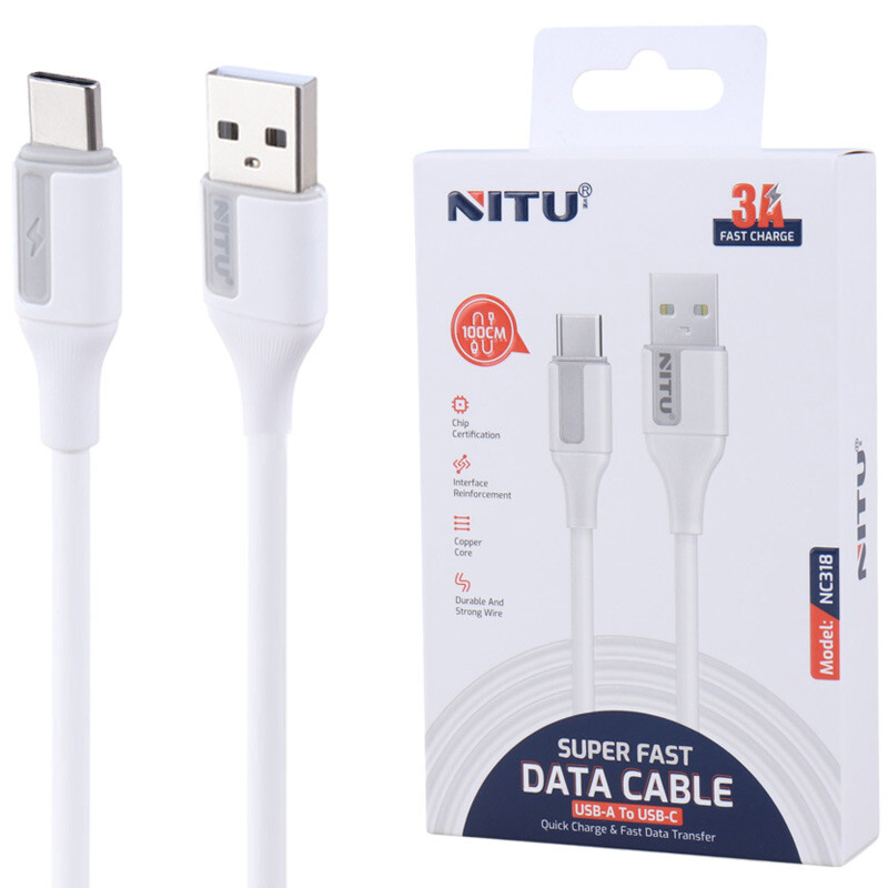 کابل تایپ سی فست شارژ Nitu NC318 3A 15W 1m