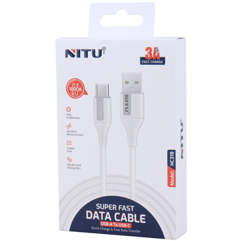 کابل تایپ سی فست شارژ Nitu NC318 3A 15W 1m