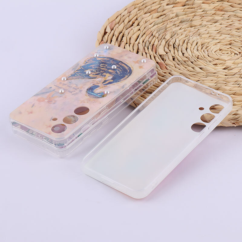 قاب هولوگرامی سامسونگ Galaxy S24 FE آبرنگی مرواریدی محافظ لنزدار