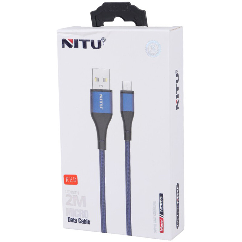 کابل میکرو یو اس بی فست شارژ Nitu NC203 2m