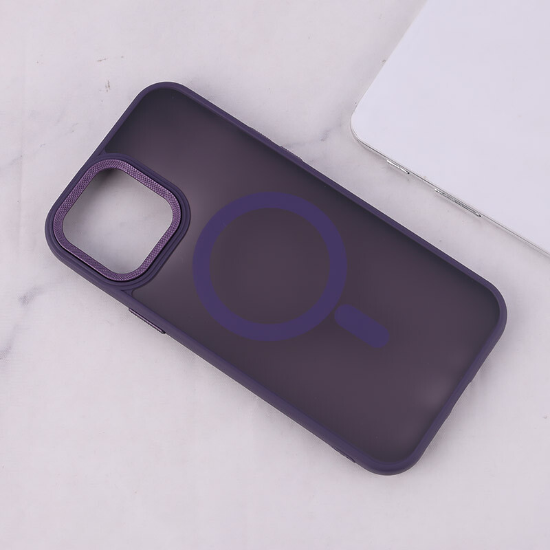 قاب PC مگ سیف آیفون iPhone 13 Pro Max پشت مات محافظ لنز متال