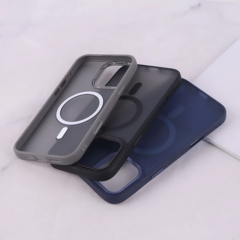 قاب PC مگ سیف آیفون iPhone 16 Pro Max پشت مات محافظ لنز متال