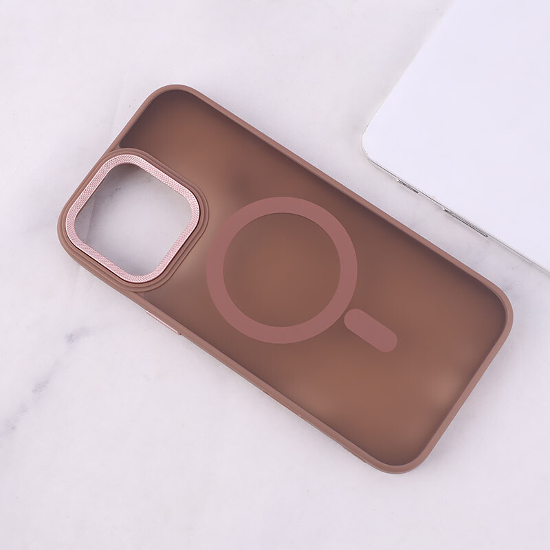 قاب PC مگ سیف آیفون iPhone 16 Pro Max پشت مات محافظ لنز متال