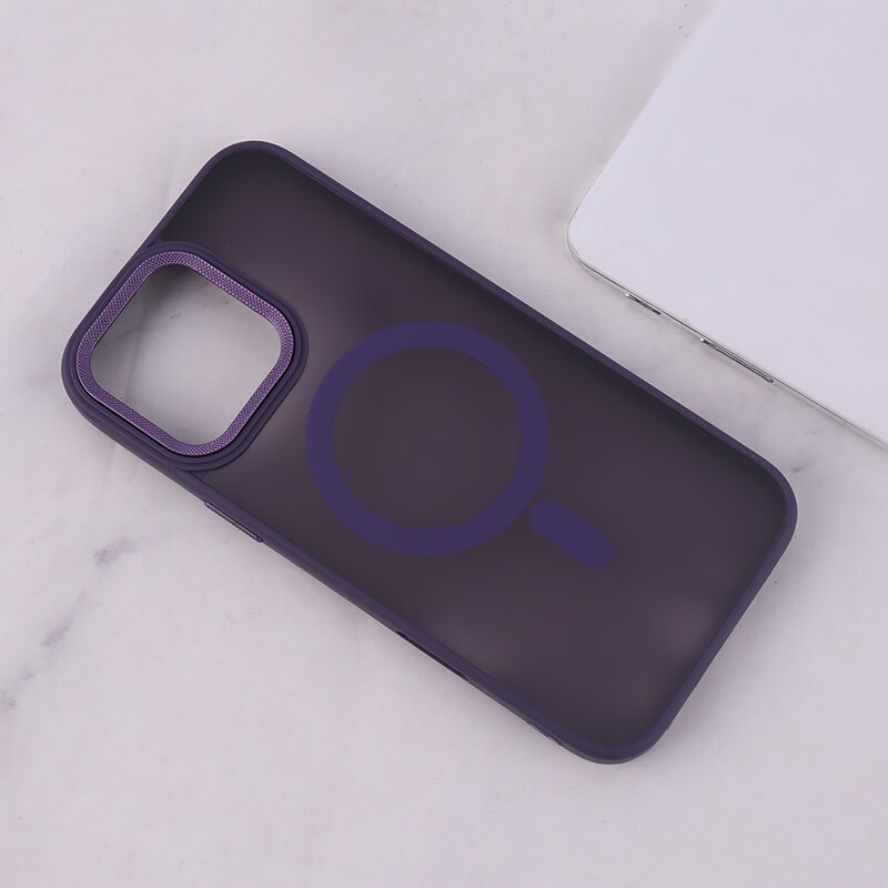قاب PC مگ سیف آیفون iPhone 16 Pro Max پشت مات محافظ لنز متال