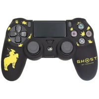 روکش دسته بازی PS4 طرح شبح تسوشیما مشکی زرد
