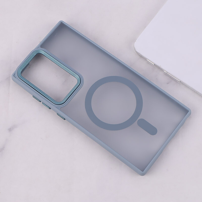 قاب PC مگ سیف سامسونگ Galaxy S23 Ultra پشت مات محافظ لنز متال