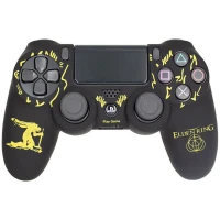 روکش دسته بازی PS4 طرح الدن رینگ مشکی زرد