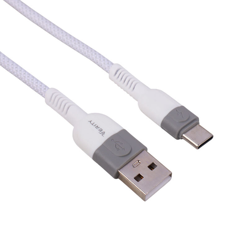 کابل تایپ سی فست شارژ Verity CB-3161T-W 3A PD 65W 1m