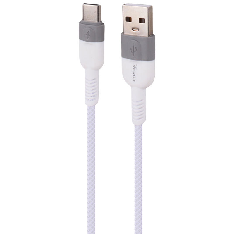 کابل تایپ سی فست شارژ Verity CB-3161T-W 3A PD 65W 1m