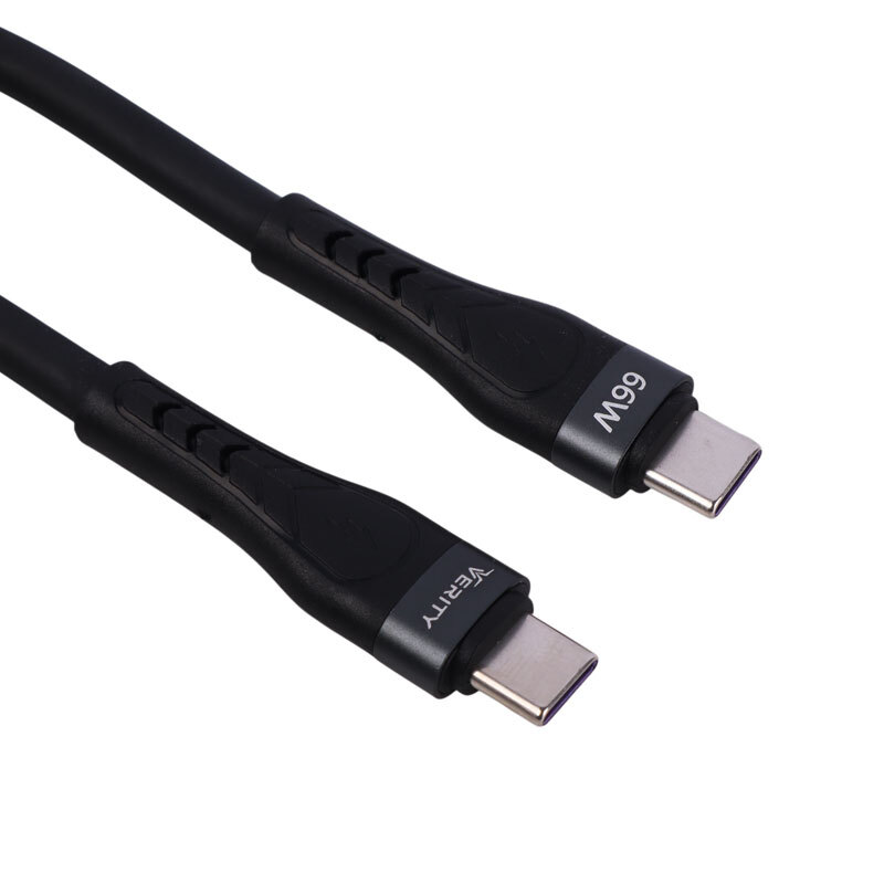 کابل تبدیل فست شارژ Verity CB-3162C Type-C To Type-C 3A PD 65W 1.2m