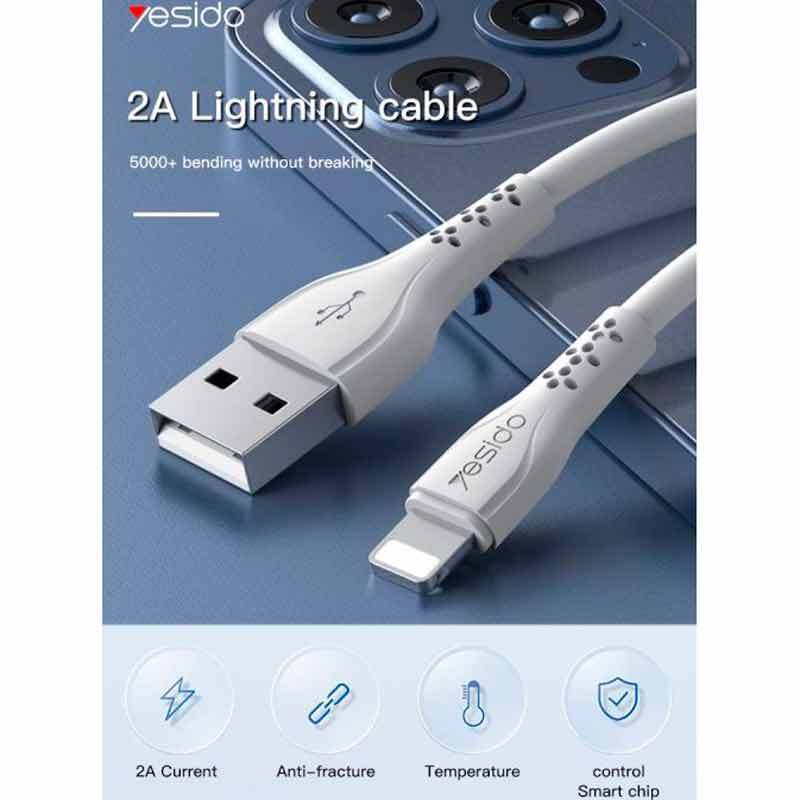 کابل آیفونی فست شارژ Yesido CA71 2A 1m