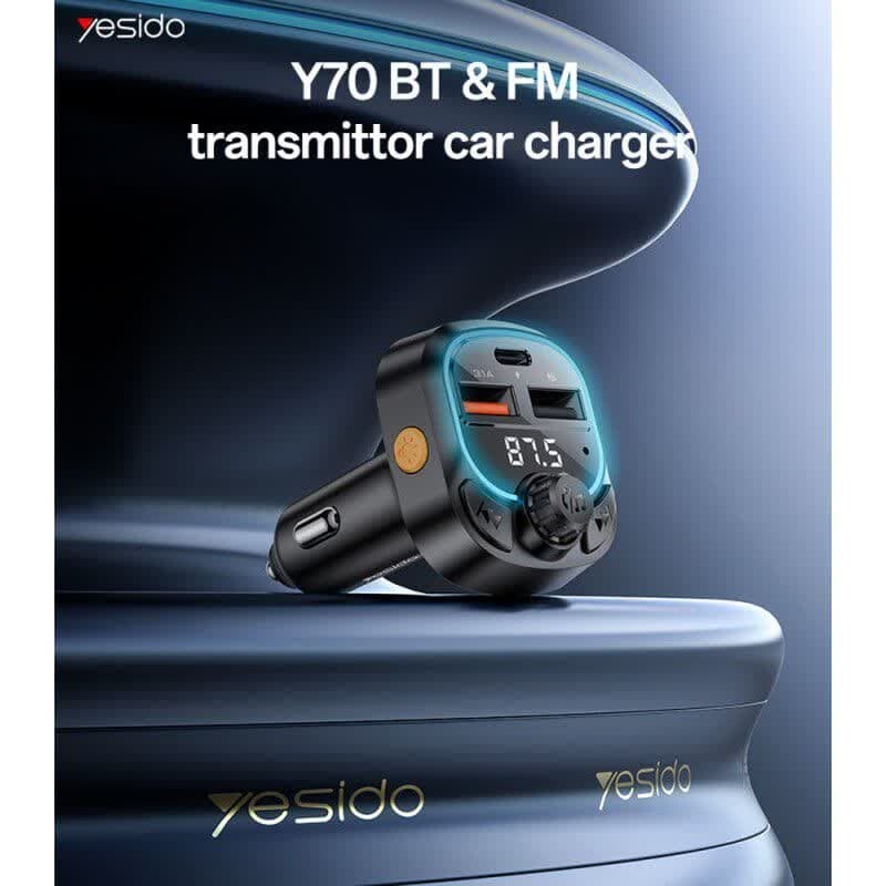 شارژر فندکی + FM Player بلوتوثی Yesido Y70